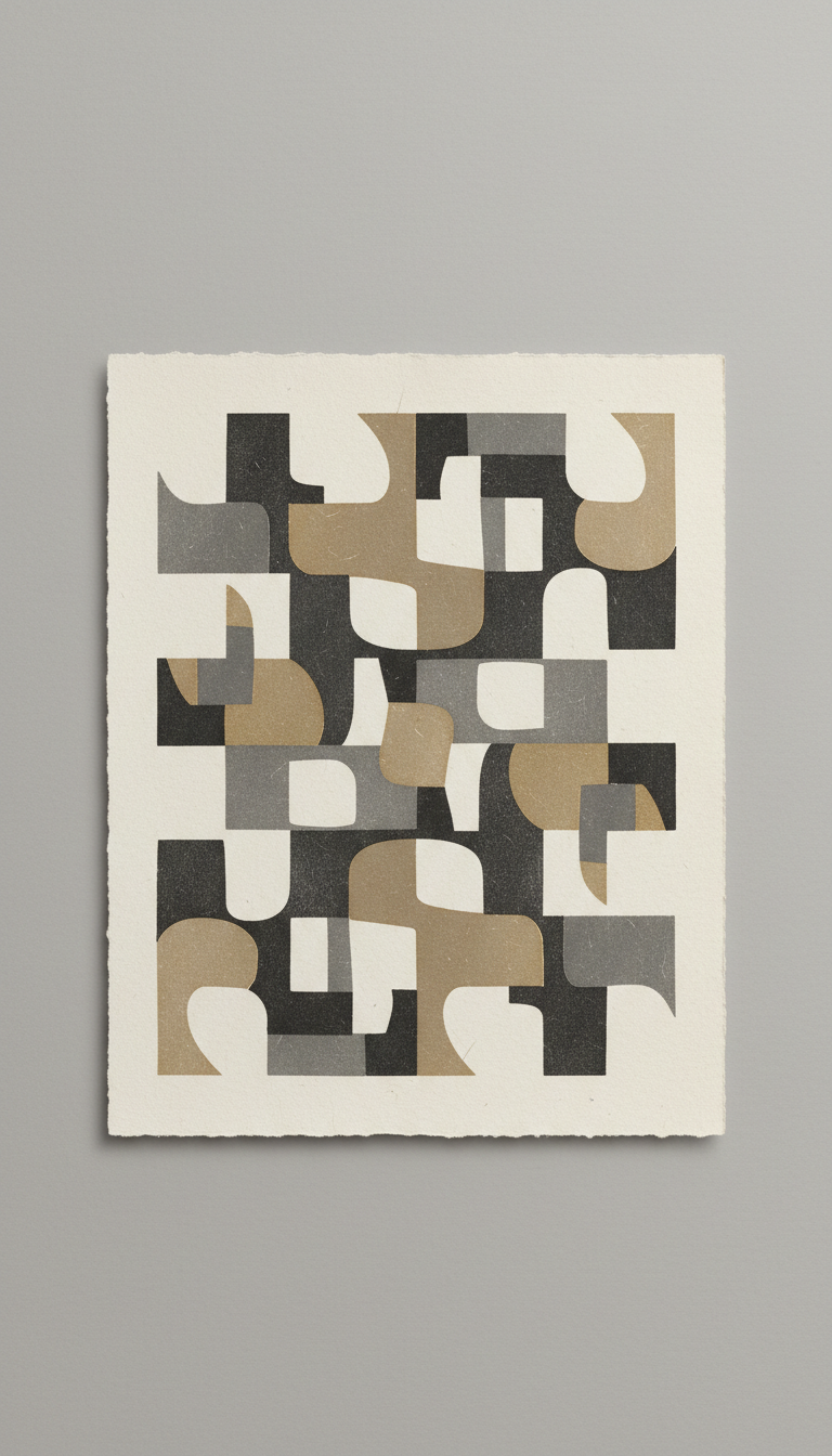 Geometric Monochrome Archival Print